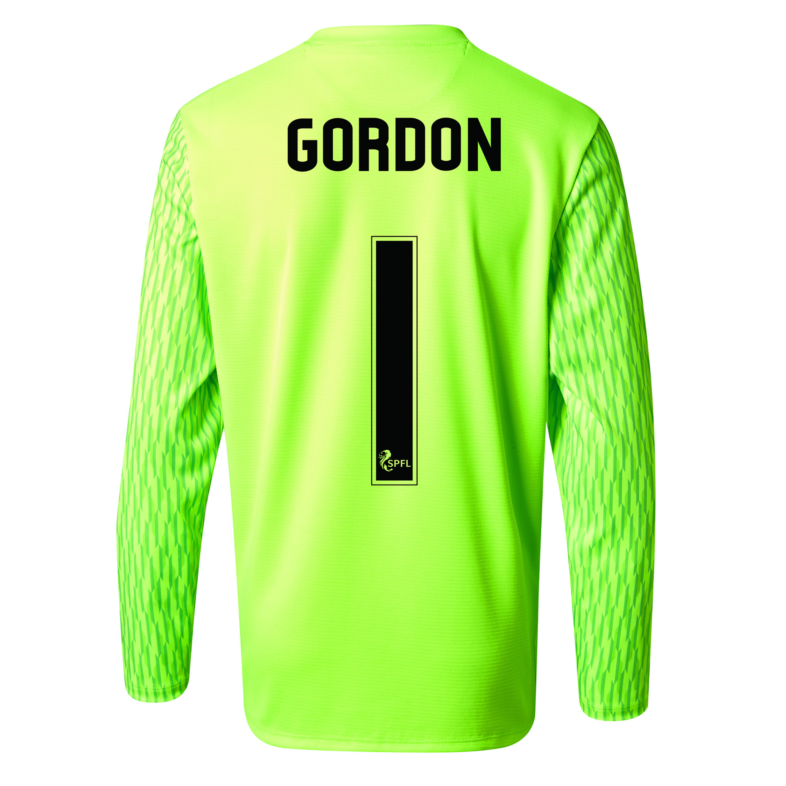 Celtic Junior 2017/18 Home Goalkeeper Top with Gordon 1 printing